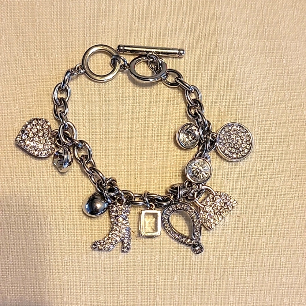 Chicos rhinestone charm bracelet